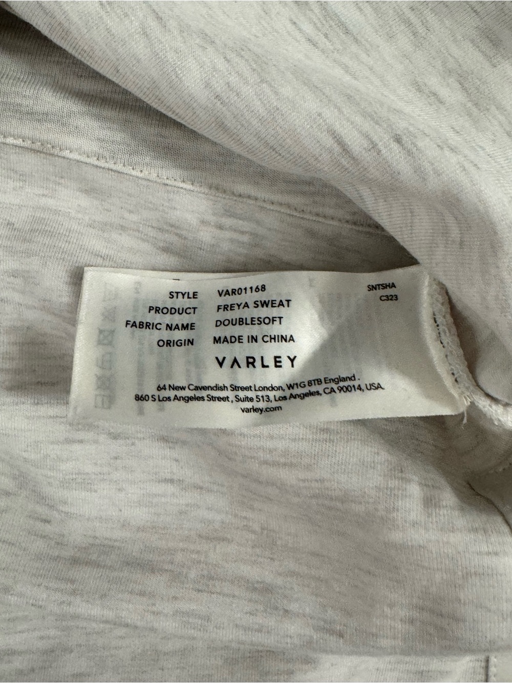 VARLEY Freya Sweatshirt Large Ivory Marl Casual Lounge Comfort Cowl Turtleneck - Picture 11 of 12